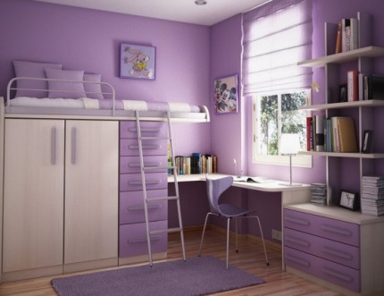 Как правильно использовать в интерьере фиолетовый цвет?