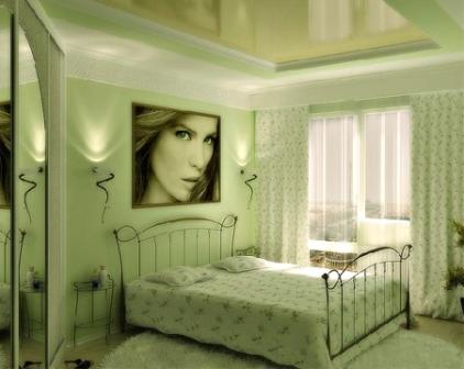 Покрасьте спальню в зеленый цвет!
